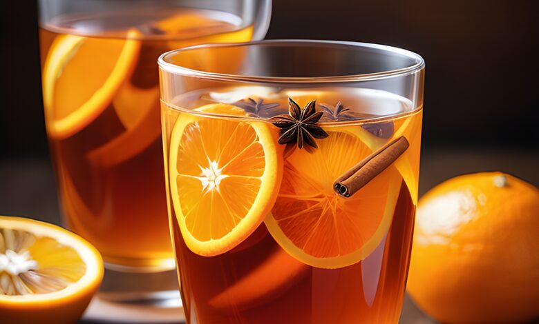 ai generated, tea, oranges